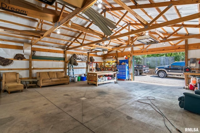 16540 Wernowsky St, Petersburg, IL 62675 - garage featuring a workshop area
