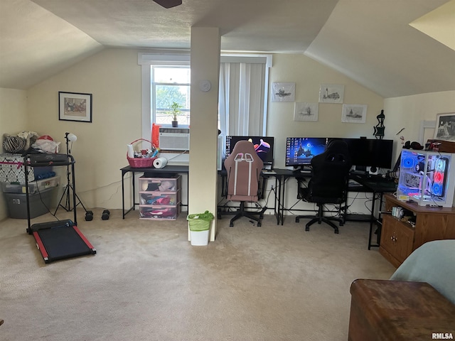 700 S 20th St, Quincy, IL 62301 - office featuring vaulted ceiling, carpet floors, and cooling unit
