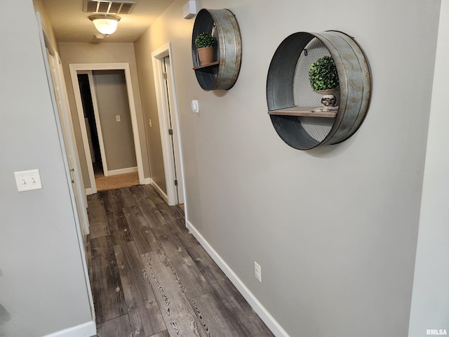 2302 Knoxville Dr, Springfield, IL 62711 - hall with dark wood finished floors and baseboards