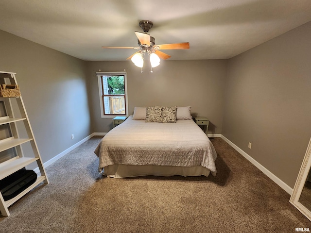2302 Knoxville Dr, Springfield, IL 62711 - carpeted bedroom featuring baseboards and a ceiling fan