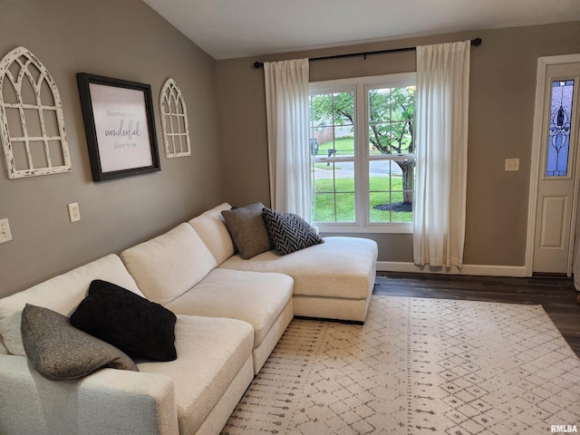 2302 Knoxville Dr, Springfield, IL 62711 - living room featuring wood finished floors and baseboards