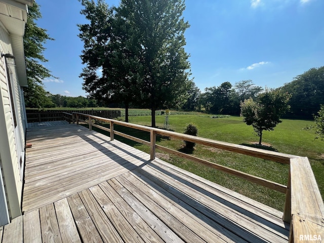 517 S Obannon St, Raymond, IL 62560 - wooden deck featuring a yard and a view of countryside
