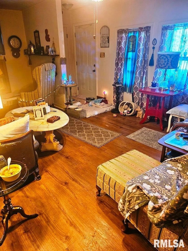 707 E Clark St, Litchfield, IL 62056 - living area with wood finished floors