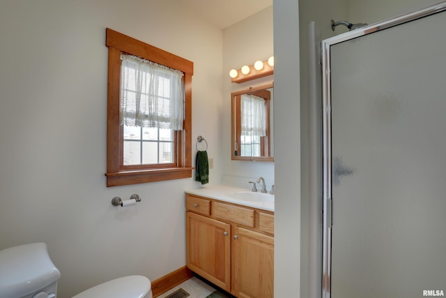 1784 N 2700th Ave, Loraine, IL 62349 - full bathroom with vanity and a shower with shower door