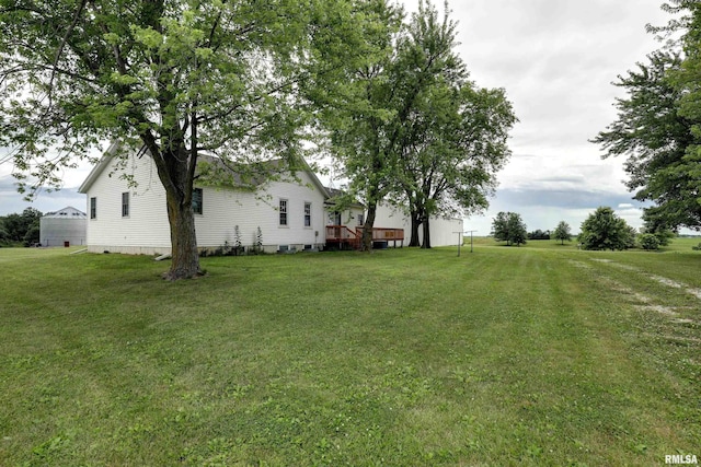 1784 N 2700th Ave, Loraine, IL 62349 - view of grassy yard with a deck