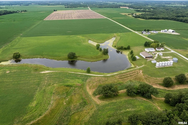 1784 N 2700th Ave, Loraine, IL 62349 - aerial view of property and surrounding area featuring a large body of water and rural landscape