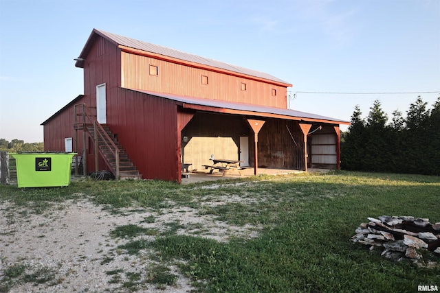 42060 County Highway 10, Nebo, IL 62355 - view of pole building featuring a lawn and a barn