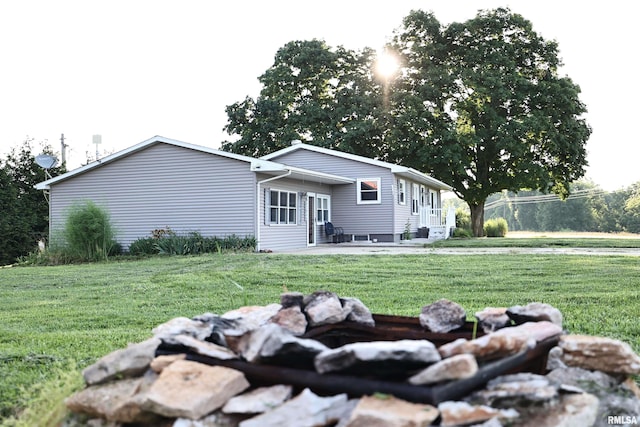 42060 County Highway 10, Nebo, IL 62355 - view of front of home featuring a front lawn and a patio