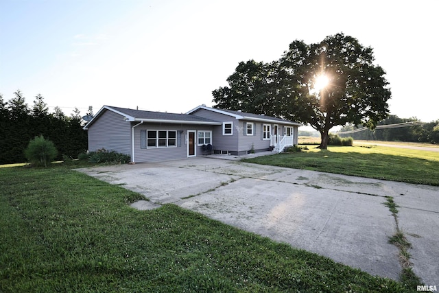 42060 County Highway 10, Nebo, IL 62355 - rear view of house featuring a yard and concrete driveway