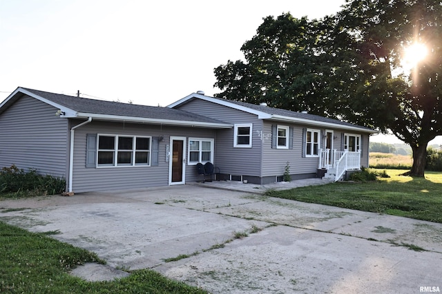 42060 County Highway 10, Nebo, IL 62355 - back of property featuring a lawn and a patio