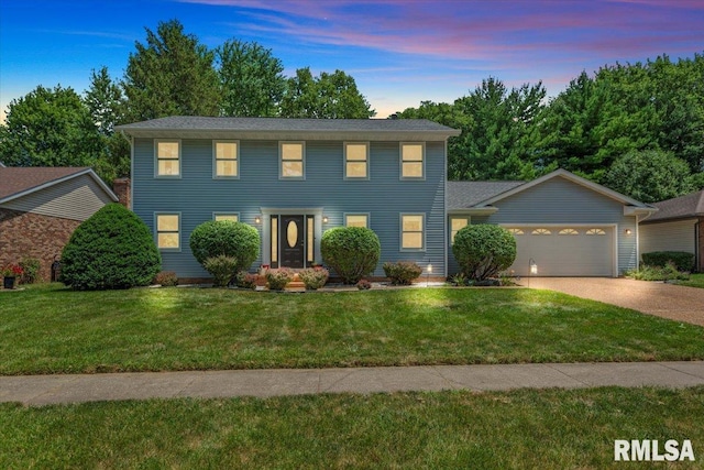 1420 Weston Pointe Dr, Springfield, IL 62704 - colonial home featuring concrete driveway, a garage, and a front yard