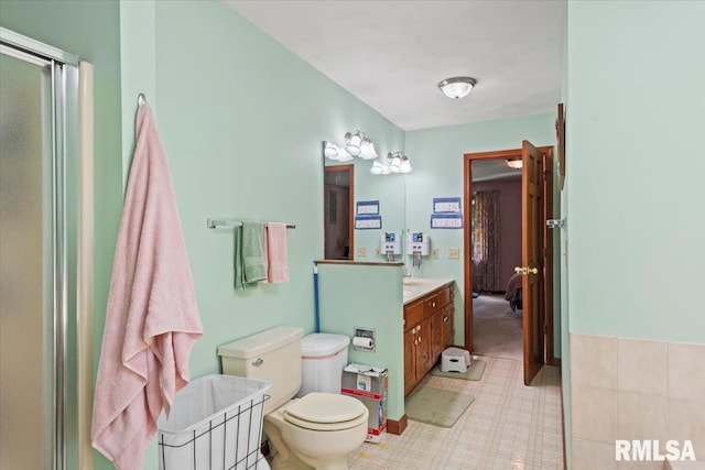 1420 Weston Pointe Dr, Springfield, IL 62704 - ensuite bathroom featuring vanity, a shower with shower door, and french doors