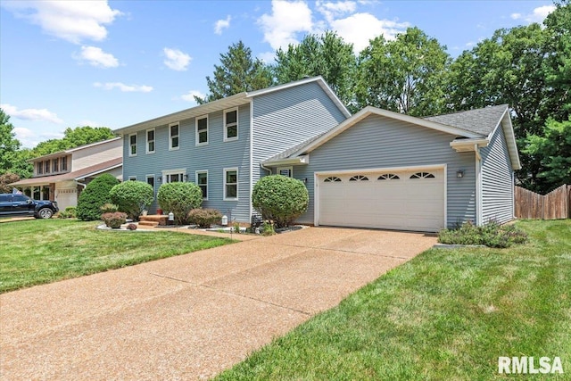 1420 Weston Pointe Dr, Springfield, IL 62704 - colonial house with a garage, driveway, and roof with shingles