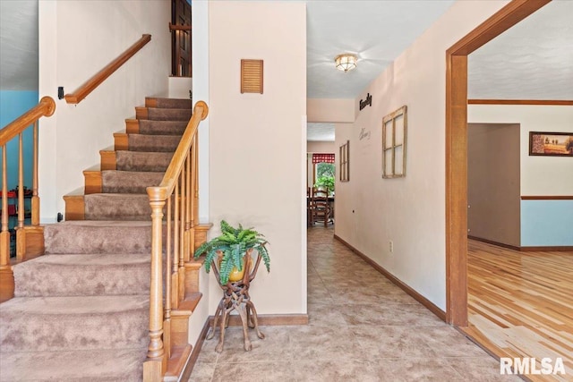 1420 Weston Pointe Dr, Springfield, IL 62704 - hallway with stairs and baseboards