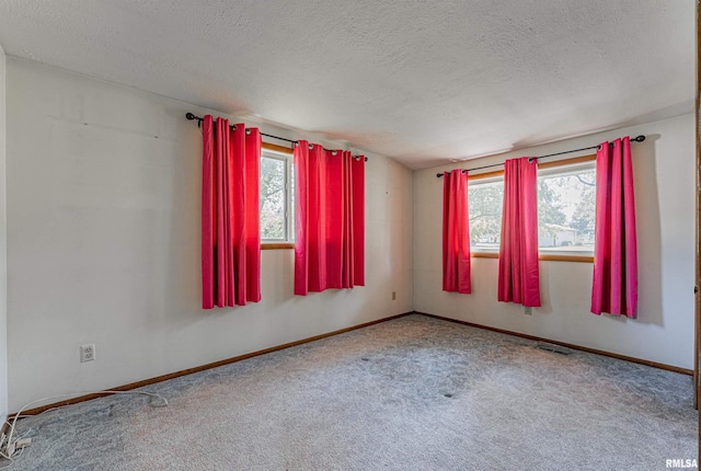 913 N Flora Dr, Mount Pulaski, IL 62548 - empty room with healthy amount of natural light, carpet flooring, and a textured ceiling