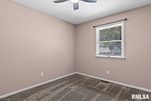 913 Diane Ct, Springfield, IL 62702 - carpeted empty room featuring a ceiling fan and a textured ceiling
