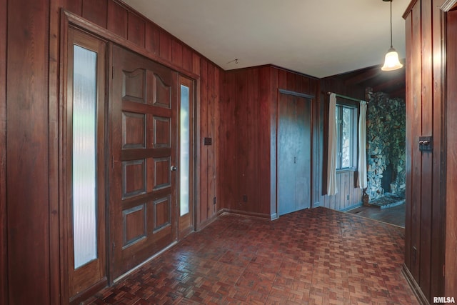 1220 Springdale S Dr, Quincy, IL 62305 - entryway featuring wooden walls and baseboards