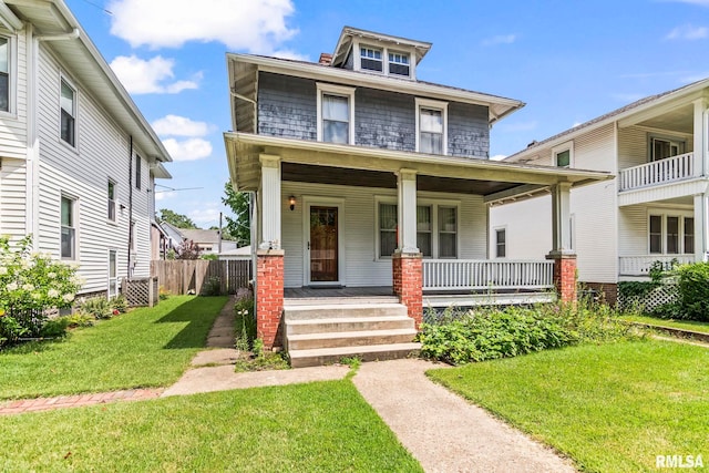 417 E Keys Ave, Springfield, IL 62702 - american foursquare style home featuring a porch