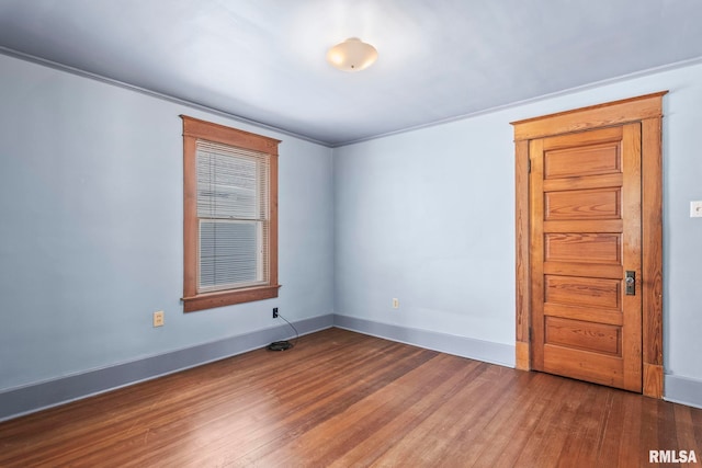 417 E Keys Ave, Springfield, IL 62702 - empty room with wood finished floors and ornamental molding