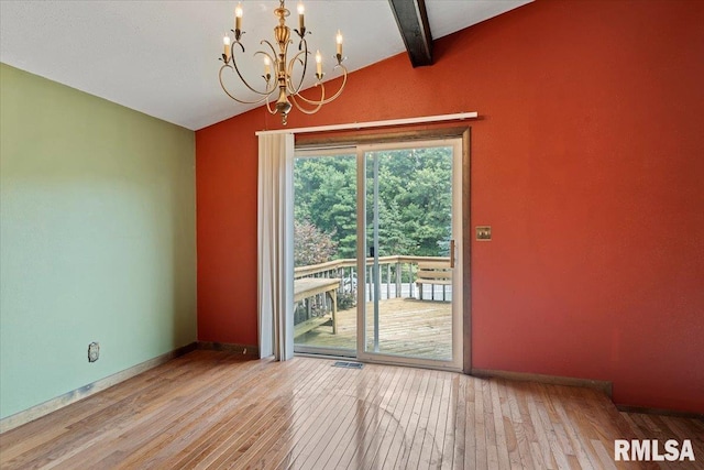 5016 Kinsinger Ln, Pleasant Plains, IL 62677 - unfurnished dining area featuring hardwood / wood-style floors and a chandelier