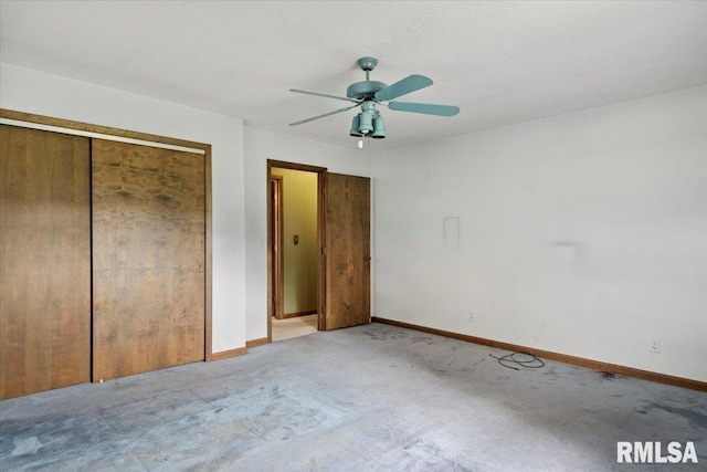 5016 Kinsinger Ln, Pleasant Plains, IL 62677 - unfurnished bedroom with carpet floors, a closet, and ceiling fan