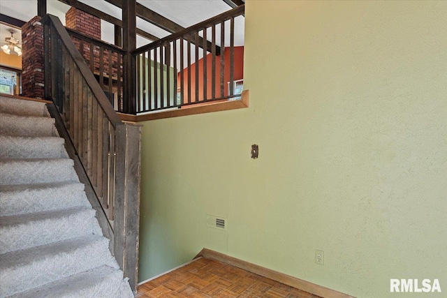 5016 Kinsinger Ln, Pleasant Plains, IL 62677 - stairs featuring baseboards