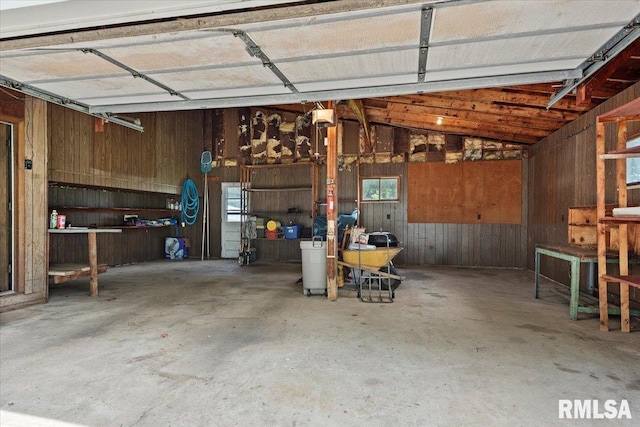 5016 Kinsinger Ln, Pleasant Plains, IL 62677 - garage with wood walls