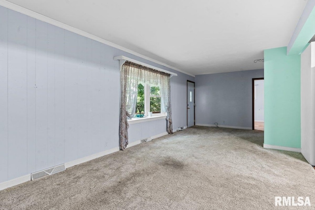 7971 Mechanicsburg Rd, Springfield, IL 62707 - empty room featuring carpet flooring and ornamental molding