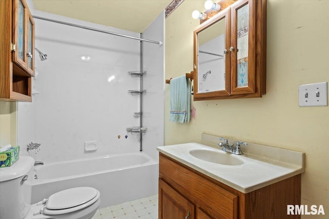 7971 Mechanicsburg Rd, Springfield, IL 62707 - full bath with washtub / shower combination, vanity, and tile patterned floors