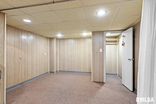 7971 Mechanicsburg Rd, Springfield, IL 62707 - finished basement featuring carpet flooring, recessed lighting, and a drop ceiling