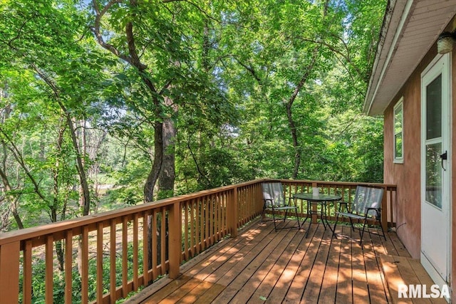 7971 Mechanicsburg Rd, Springfield, IL 62707 - wooden terrace featuring outdoor dining space