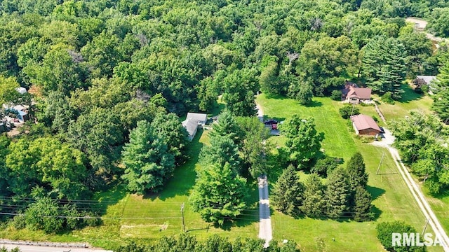 7971 Mechanicsburg Rd, Springfield, IL 62707 - aerial view of property and surrounding area with a forest