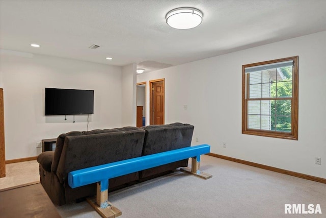 345 Country Towne Rd, Springfield, IL 62712 - living area featuring carpet floors and recessed lighting