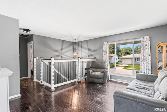 2208 E Black Ave, Springfield, IL 62702 - living area featuring wood-type flooring and baseboards