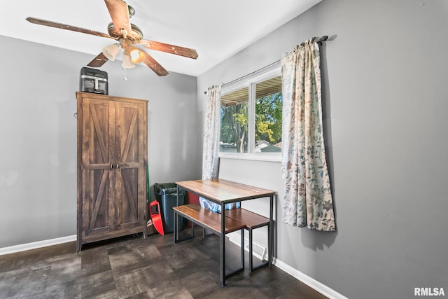 2208 E Black Ave, Springfield, IL 62702 - home office with a ceiling fan and baseboards