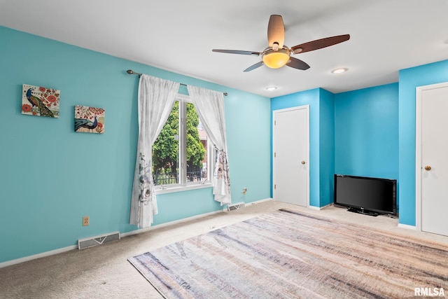 1613 Denison Dr, Springfield, IL 62704 - unfurnished bedroom featuring carpet flooring and a ceiling fan