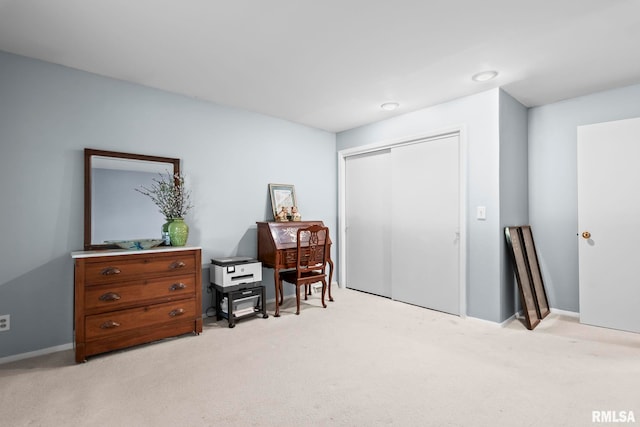 1613 Denison Dr, Springfield, IL 62704 - bedroom with light colored carpet and a closet