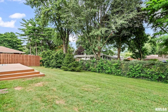 1613 Denison Dr, Springfield, IL 62704 - view of yard with a deck