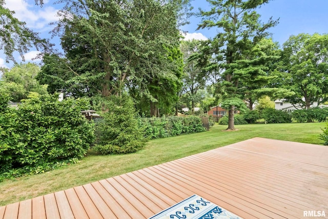 1613 Denison Dr, Springfield, IL 62704 - deck with a yard and view of scattered trees