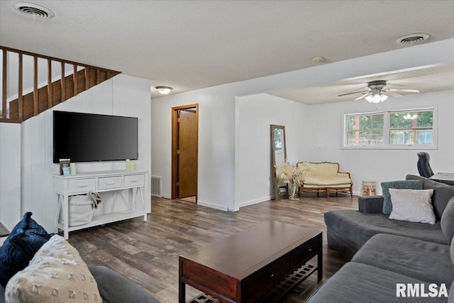 84 Chukar Dr, Chatham, IL 62629 - living room featuring wood finished floors and a ceiling fan