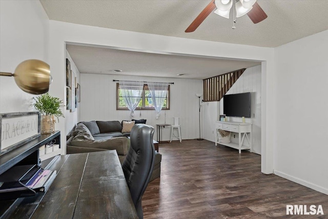 84 Chukar Dr, Chatham, IL 62629 - living room featuring wood finished floors and ceiling fan
