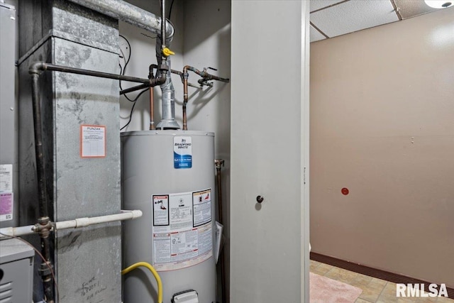 84 Chukar Dr, Chatham, IL 62629 - utility room with water heater