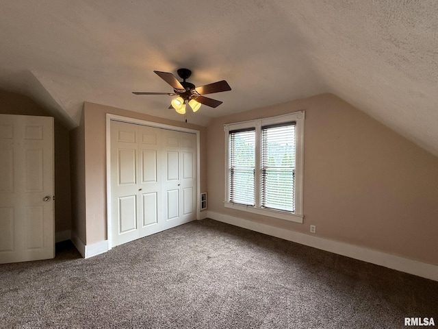 833 Willard St, Galesburg, IL 61401 - bonus room featuring lofted ceiling, a ceiling fan, and carpet