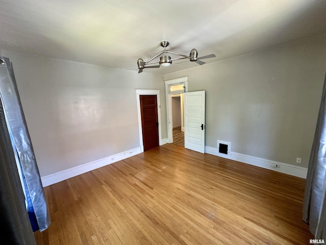 231 N Webster Ave, Jacksonville, IL 62650 - spare room with ceiling fan and light wood finished floors