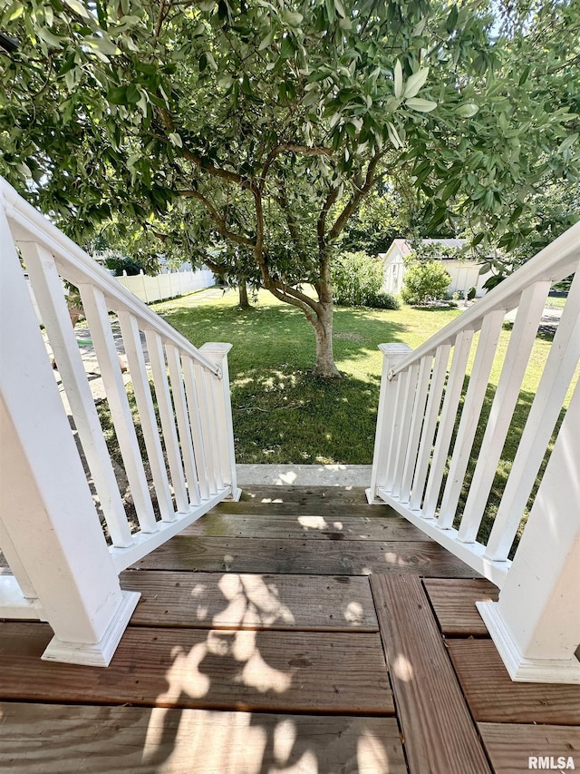 231 N Webster Ave, Jacksonville, IL 62650 - deck with a lawn