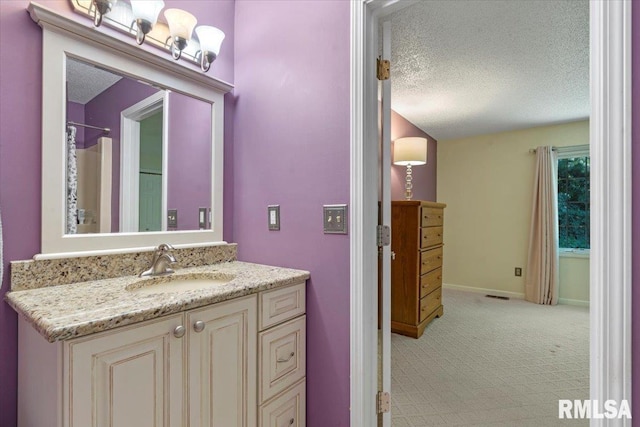 1009 Rickard Ct, Springfield, IL 62704 - full bathroom featuring a textured ceiling and vanity