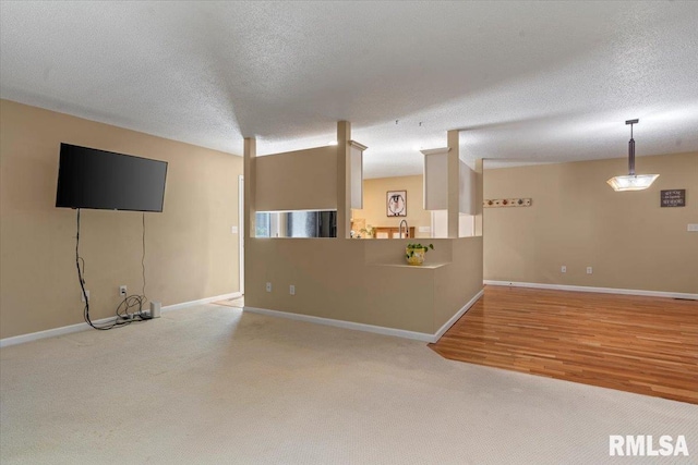 1009 Rickard Ct, Springfield, IL 62704 - unfurnished living room featuring carpet and a textured ceiling
