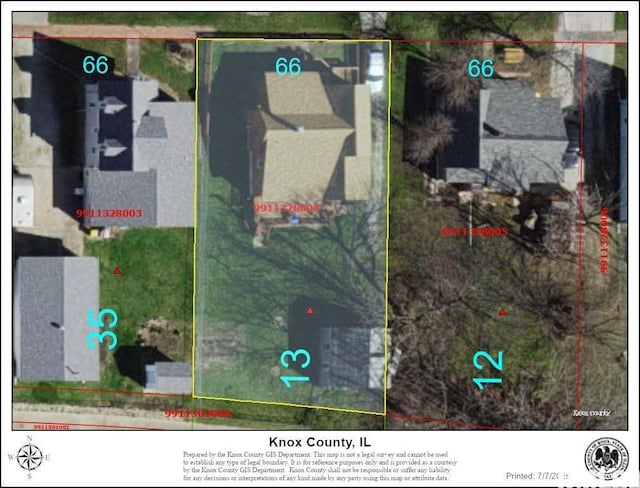 778 E Grove St, Galesburg, IL 61401 - aerial map of property and surrounding area
