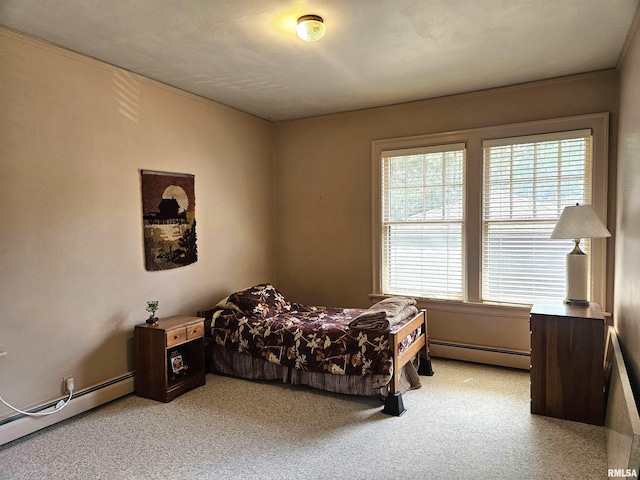 1155 N Cherry St, Galesburg, IL 61401 - bedroom with a baseboard radiator and light carpet