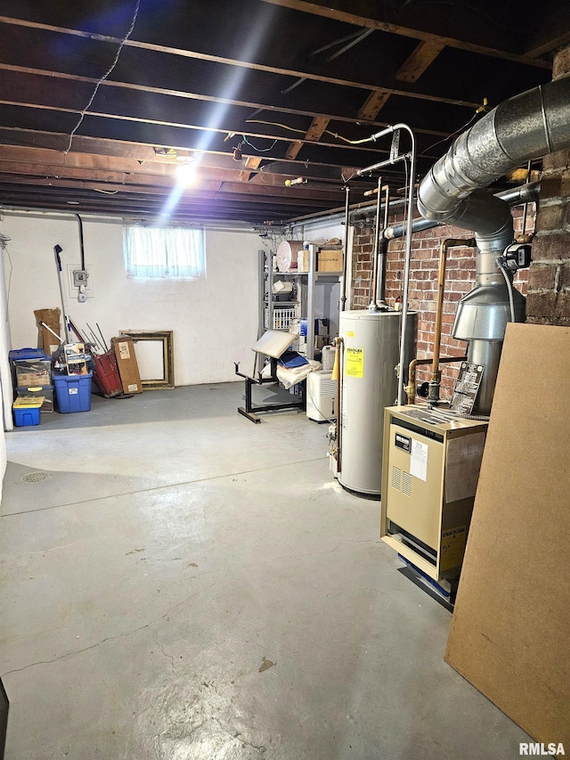 1155 N Cherry St, Galesburg, IL 61401 - basement with gas water heater